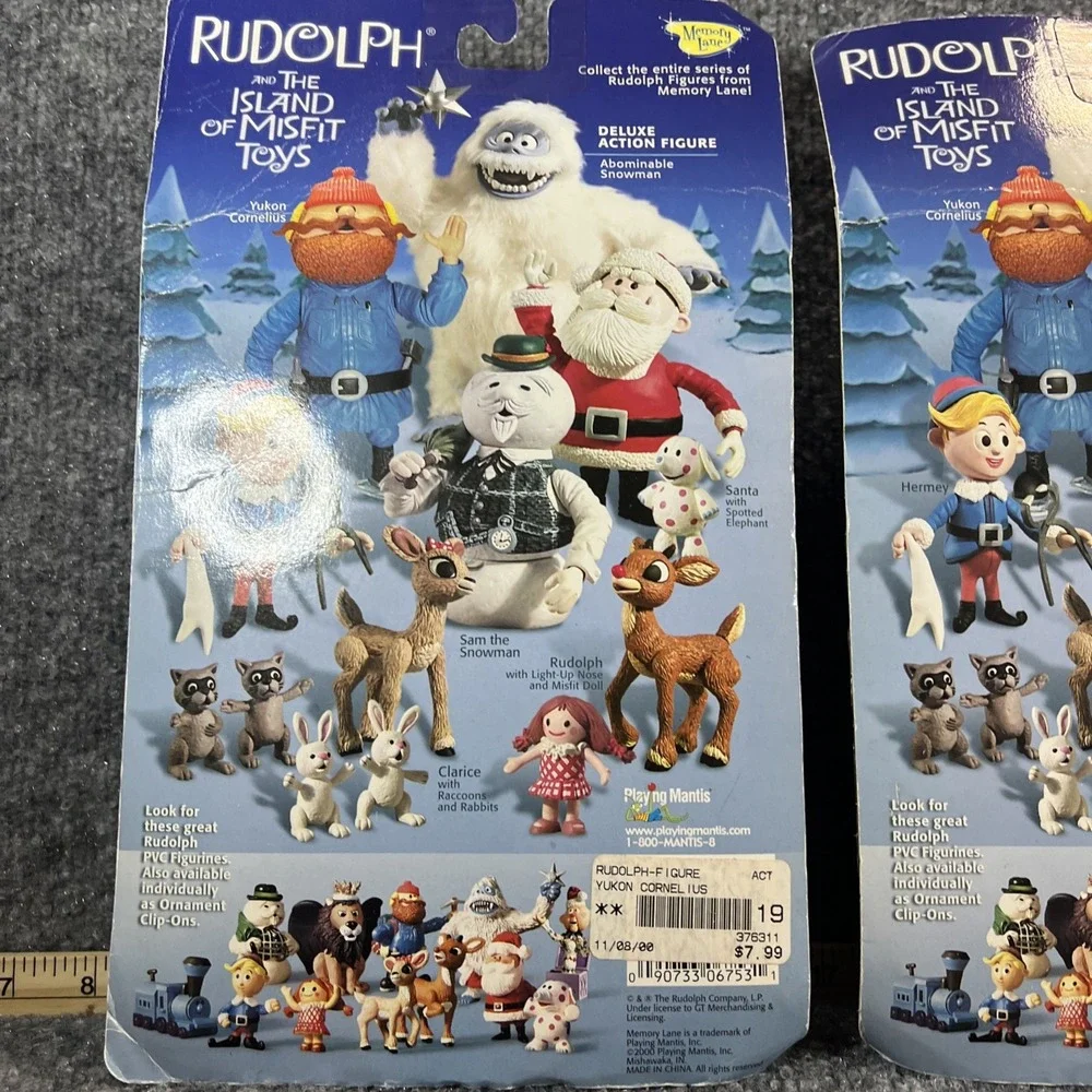 Vintage 2000 Playing Mantis Rudolph Island of Misfit Toys Figure Lot of 3 NIB